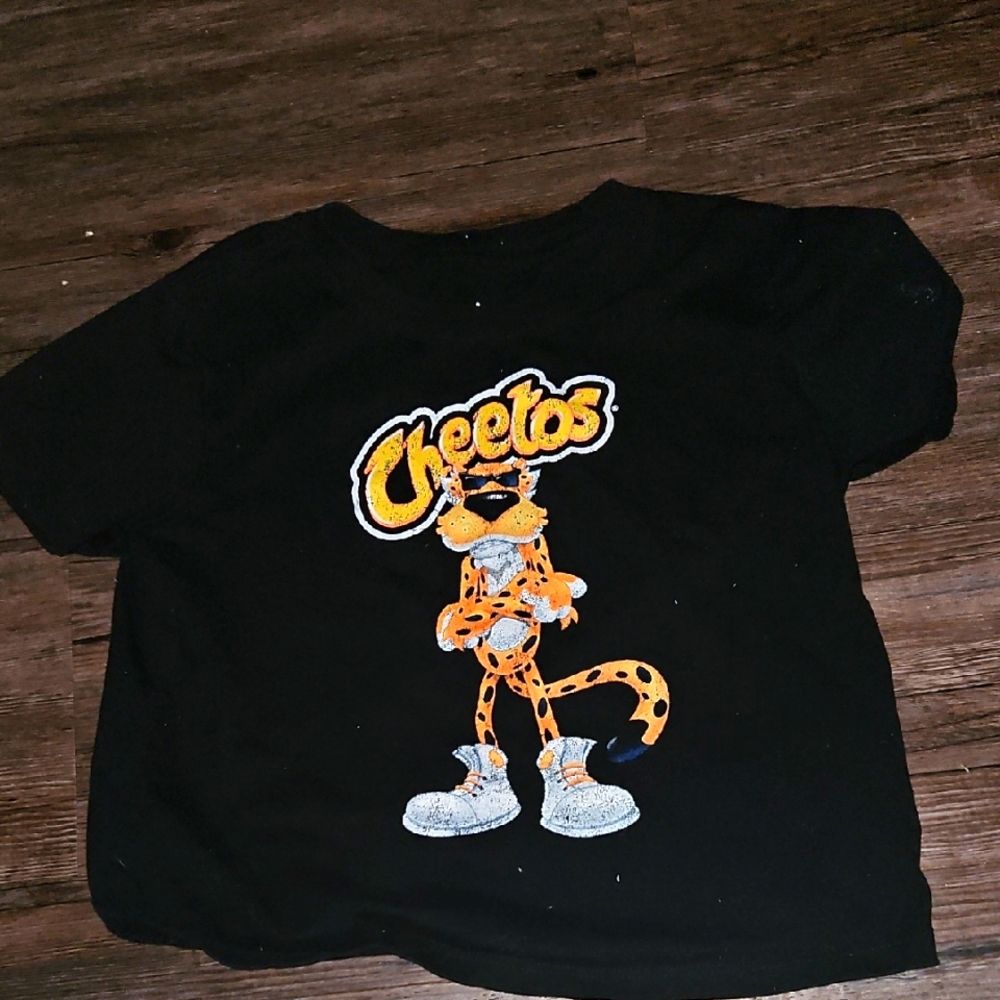 Forever 21 XS BOXY CHEETOS Black T-Shirt